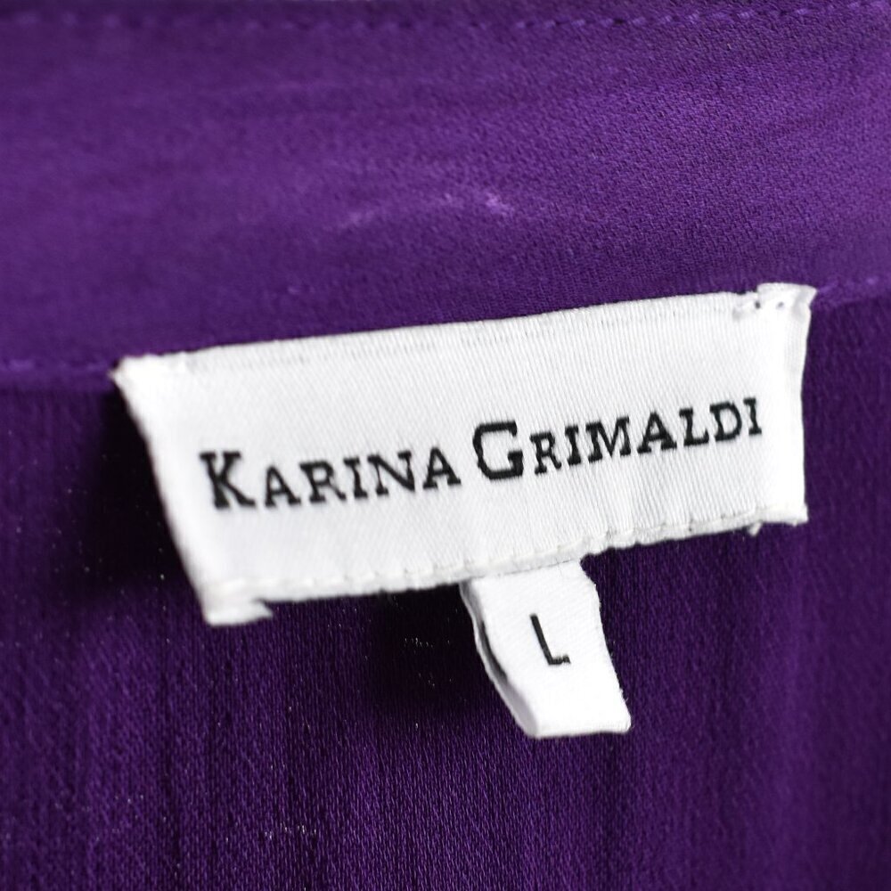 Karina Grimaldi Violet Button Front Dress - L - Picture 8 of 9